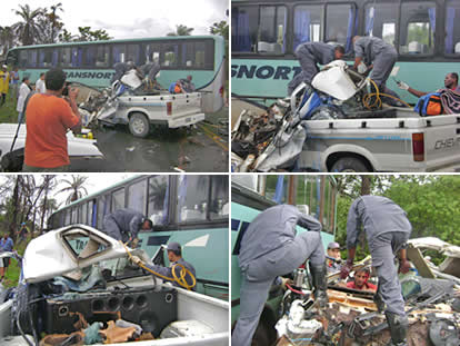 Acidente com nibus da Transnorte